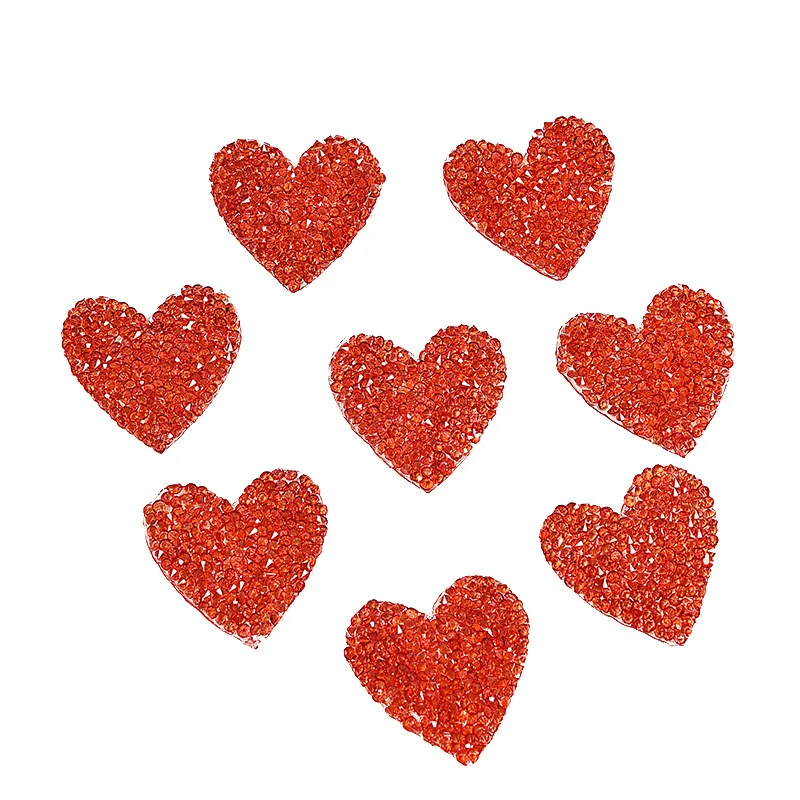 5 шт. Красные сексуальные бусины Стразы для губ железные сердца на нашивках