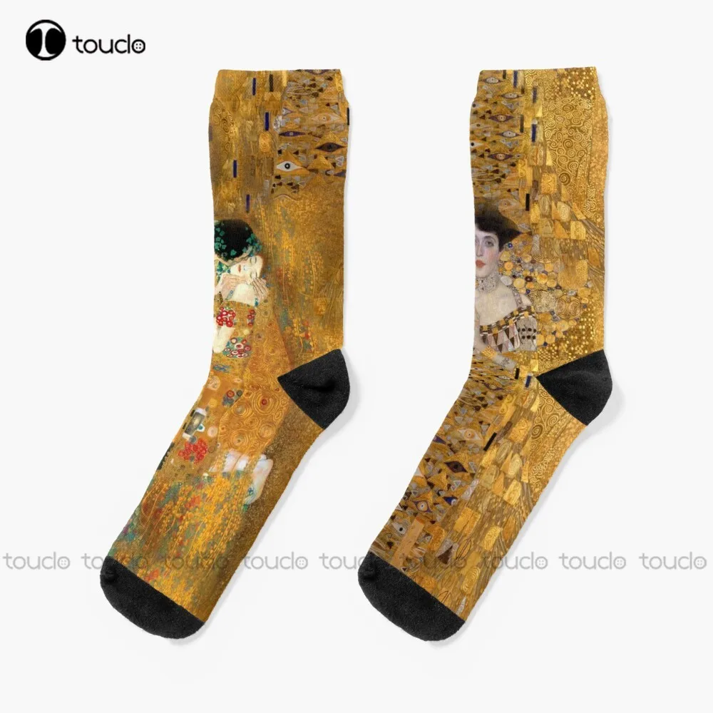 

Klimt - Woman In Gold - The Kiss Socks Red Baseball Socks Christmas New Year Thanksgiving Day Gift Custom Hd High Quality Sock