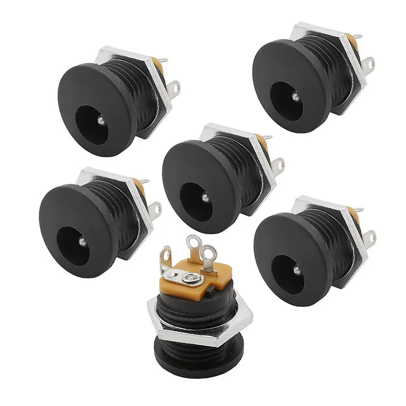 10Pcs DC-022 5.5mm x 2.1mm DC Power Female Socket Connector 5.5*2.1mm Jack Panel Mounting Interface Supply Plug Adapter | Обустройство