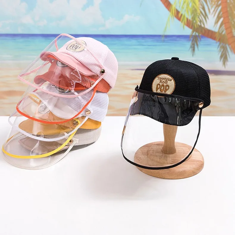 

LONSANT Kids Boys Girls Creative letters Anti-spitting basin caps Protective detachable Dustproof Cover Casquette Beach Hats New