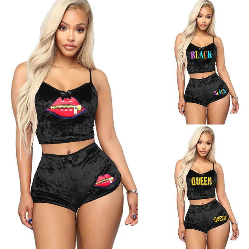 Модная женская одежда для отдыха сексуальный комплект из двух предметов женщин