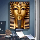 Постер с золотой маской тютанхамун, древний египетский фараон, Картина на холсте, роскошное настенное искусство, Декор