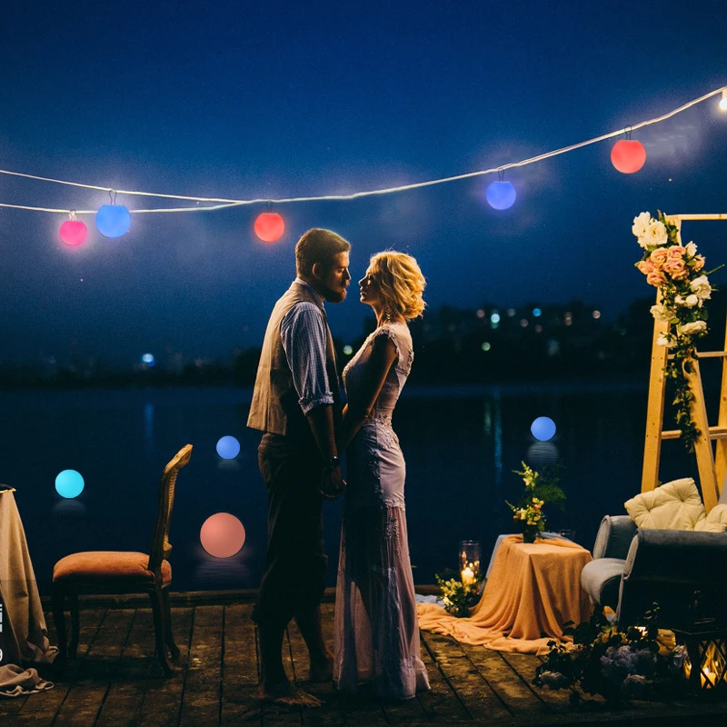 

Красочный светодиодный Открытый Сад светящийся шар огни с пультом дистанционного управления патио для садовых дорожек светодиодный освещ...