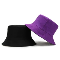 fashion new panama men women double use bucket hats unisex pure color sun hat fedoras outdoor visor basin caps fisherman hats