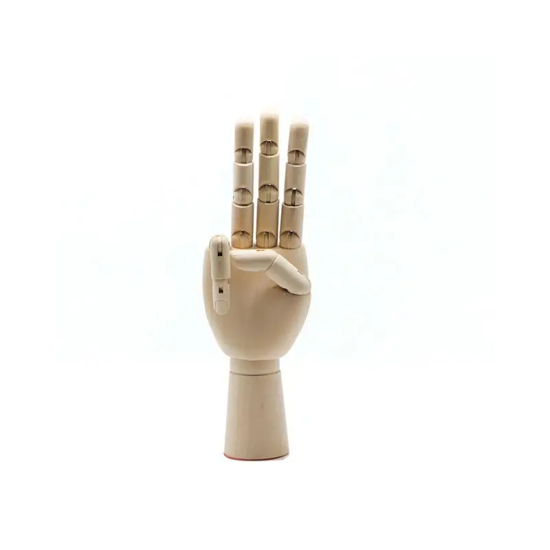 

Правая рука деревянная модель набросок рисунок соединенный подвижный манекен пальцев