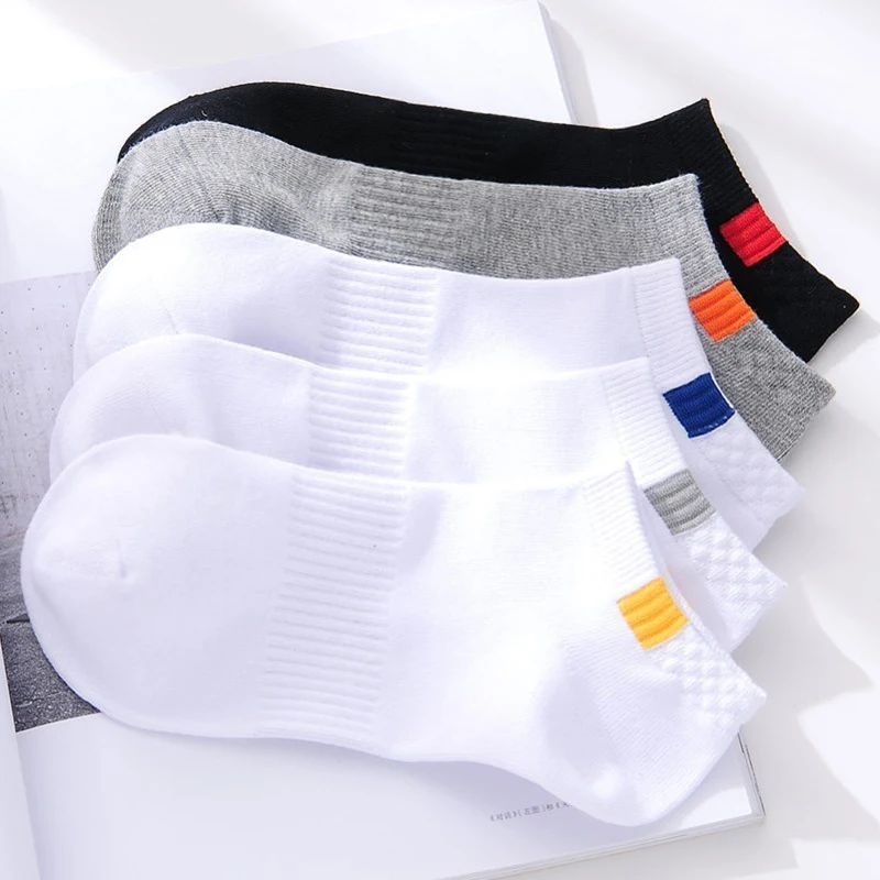 Мужские весенне летние носки однотонные тонкие дышащие хлопковые мужские