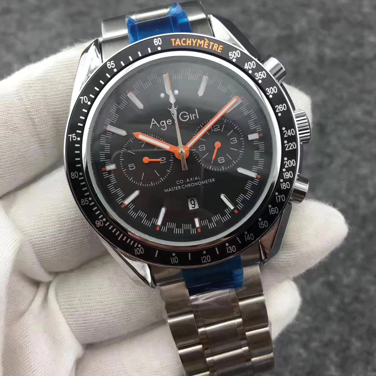 2 Роскошные брендовые Новые Мужские автоматические механические MoonWatch из нержавеющей стали скорость черные синие кожаные керамические часы с окантовкой Темная сторона AAA - Цвет: 2