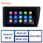 Автомагнитола Seicane, мультимедийный плеер 2DIN, 7 дюймов, Android 10,0, четырехъядерный, GPS, для Honda Civic 2001, 2002, 2003-2005, поддержка Bluetooth, Wi-Fi