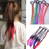 new cute girls elastic hair rope rubber bands braides hair accessories wig ponytail hair ring kids twist braid rope hair braider
