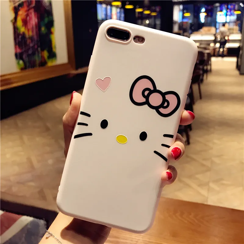 360 милый мягкий чехол с рисунком hello kitty Cat для IPhone XR XS Max X 10 8 7 6 6s Plus+ Передняя пленка из закаленного стекла
