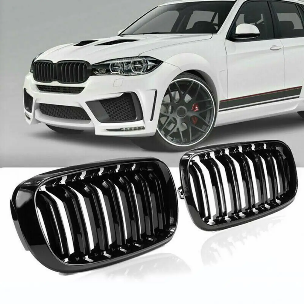 

2Pcs Front Kidney Grille Grill 51117294486 51137316061 51137316062 for BMW X5 F15 2014-2017