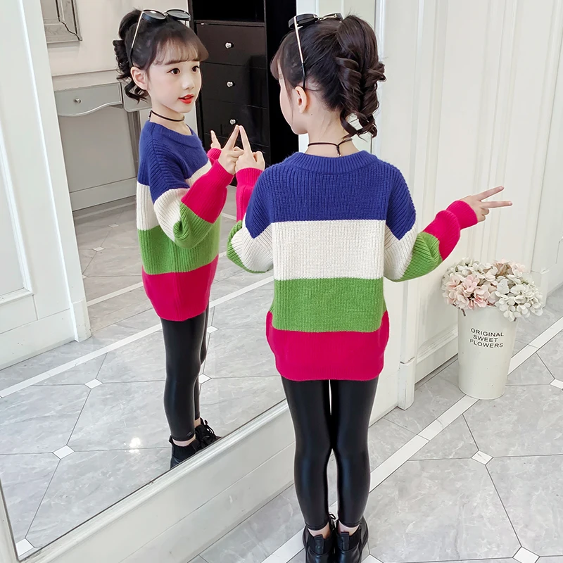 

Baby Kids Sweaters For Girls Clothes Autumn Winter Thick Sweaters For Children Clothing Cotton Clothes O-neck Pullover Sweaters