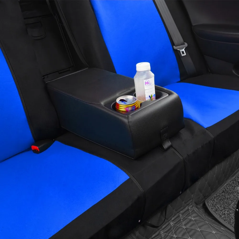 Wesheu Car Seat Covers Universal Auto Interior Accessories Gray Blue Red Car Seat Protector With 2mm Foam Covers