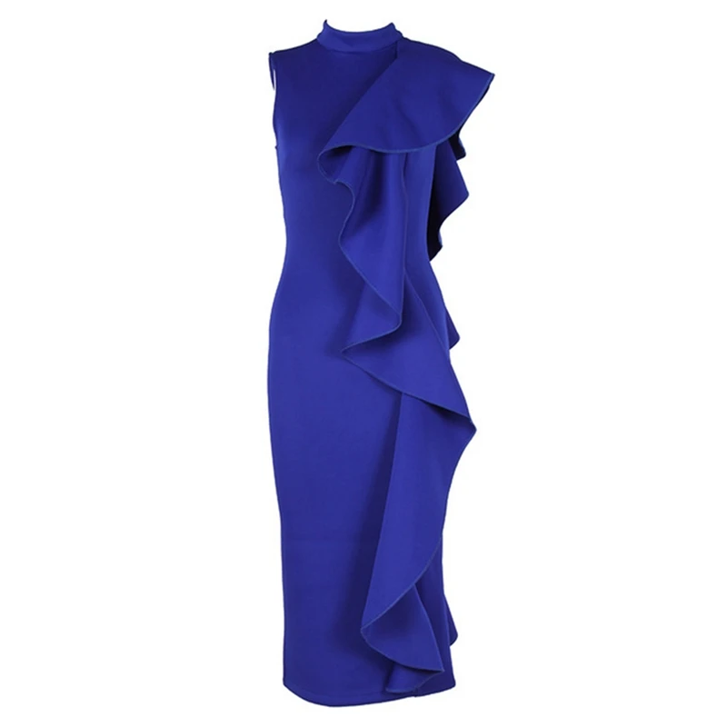 Женское Бандажное платье розовое белое черное синее без рукавов с