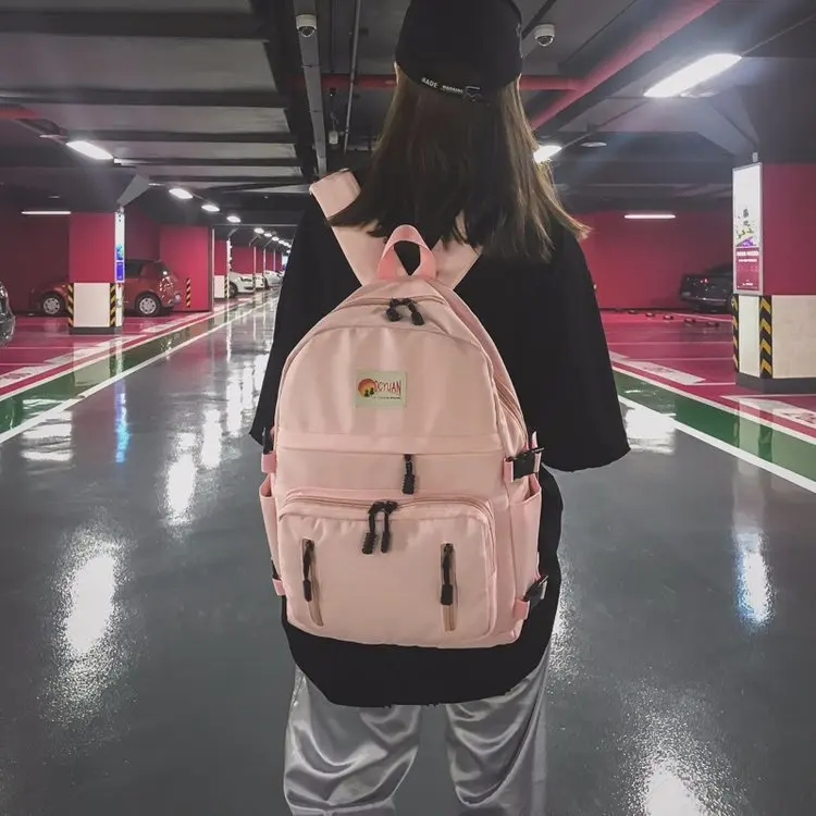 Простой однотонный классный школьный ранец для мальчиков и девочек в