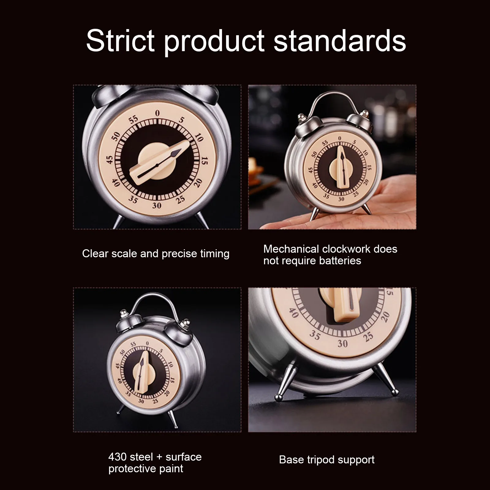 

Kitchen Timer Cooking Clock Mechanical Electronic Home Reminder Small Alarm Baking