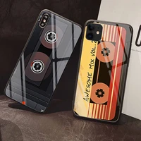 vintage tape camera gameboy painted phone case glass for iphone 12 pro max mini 11 pro xr xs max 8 x 7 6s 6 plus se 2020 case