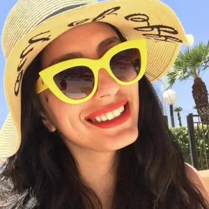 Очки солнцезащитные женские, кошачий глаз, UV400, винтажные, небольшие, солнцезащитные очки кошачий глаз