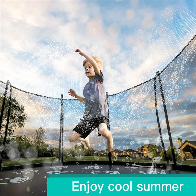 

Trampoline Sprinkler Outdoor Water Play Sprinklers for Kids Fun Water Park Summer Games Yard Toys Sprinkler (39.4Ft/12M)