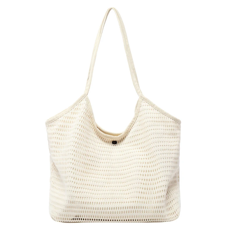 

New Beach Tote Bag for Women Shopping Bag Storage Reusable Grocery Bags Tote Canvas Net Fabric Bag