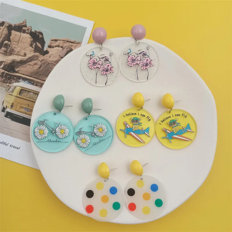 2021 Новые Модные Винтажные рождественские кавайные забавные акриловые волнистые