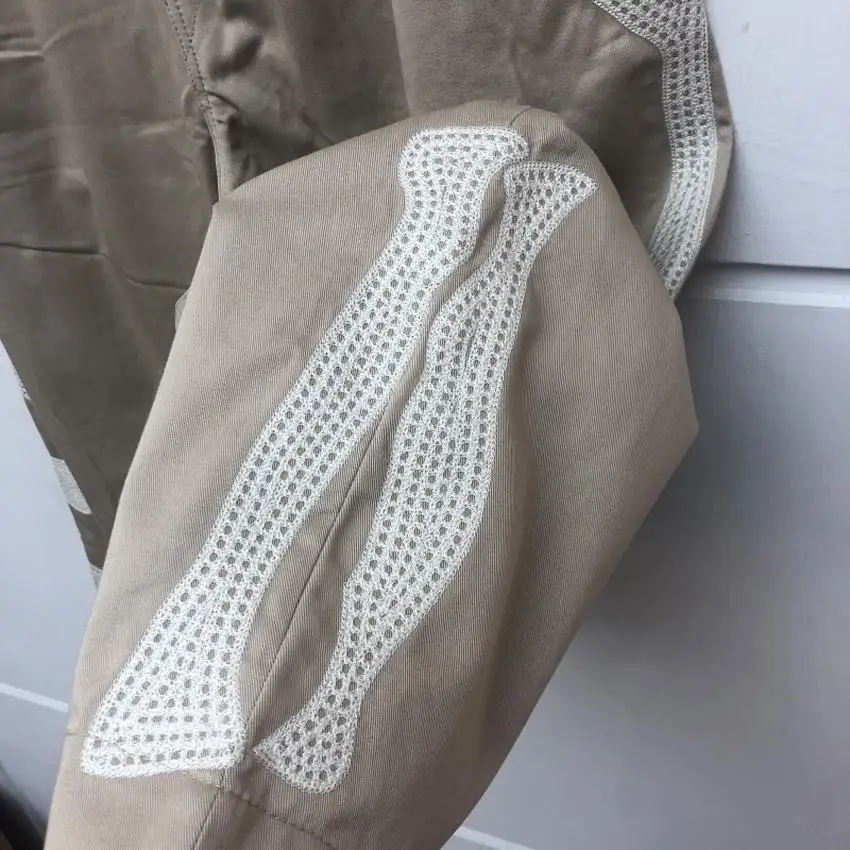 

2020fw Khaki Bone Embroidery KAPITAL Cargo Pants Men Women 1:1 High-quality Fashion Casual Denim Trousers
