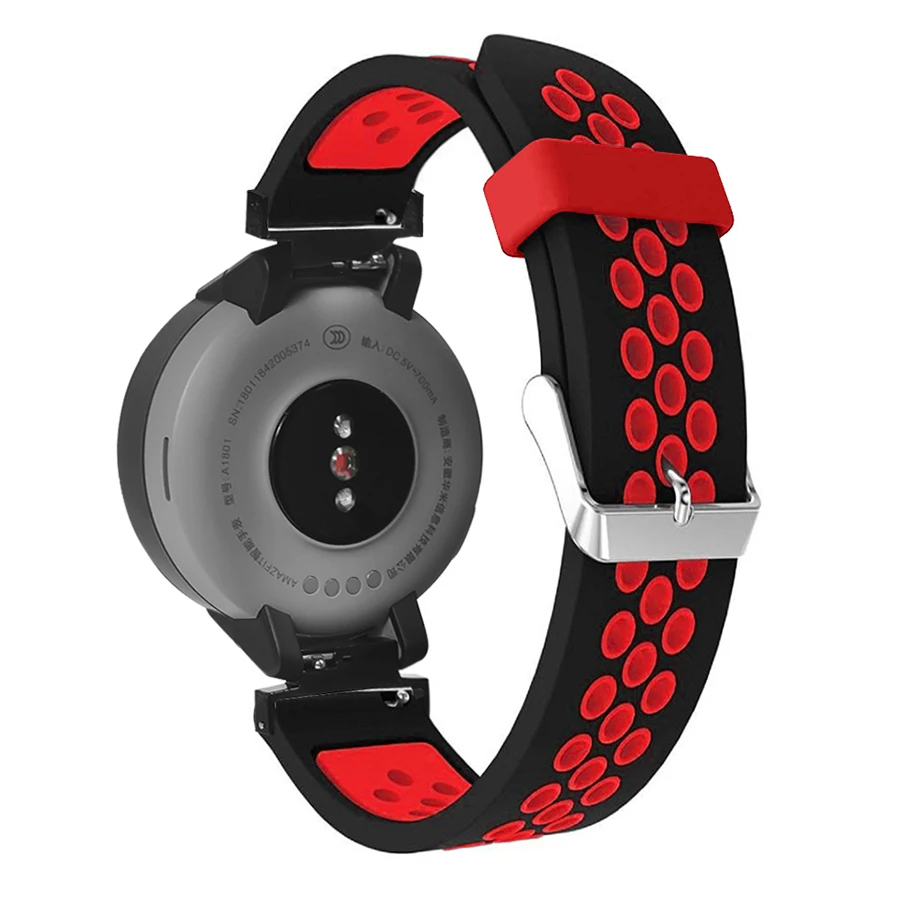Силиконовый ремешок для смарт часов Amazfit Verge 3 сменный двухцветный браслет Huami