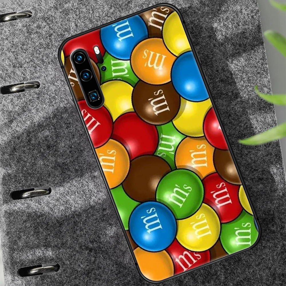 

M&M's Chocolate candy Phone Case For Huawei P Mate 10 20 30 40 Lite Pro smart Z 2019 nova 5t black Cover Pretty Etui Fashion