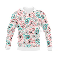 wholesale graphic spring autumn winter hip hop casual paisley 3d print hoodie polyester