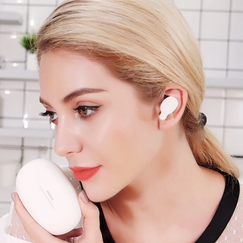 Remax Tws-3 Беспроводные Bluetooth спортивные наушники Hifi бас шумоподавление игровая гарнитура отпечаток пальца наушники для Iph