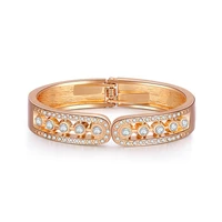 ornapeadia wholesale bracelet for women retro hollow diamond plated gold plated simple alloy minimalist all match bracelet