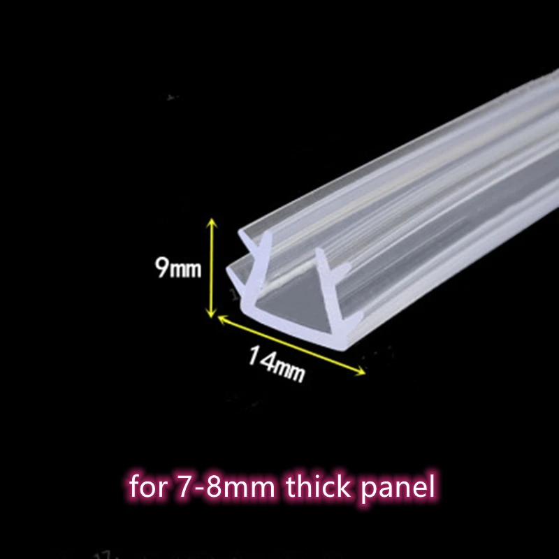Уплотненная панель из ПВХ с u-образной кромкой 7-8 мм прозрачная стеклянная