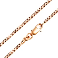 au750 pure 18k rose gold necklace width 1 8mm holllow square box link chain necklace for men women gift 40 60cm