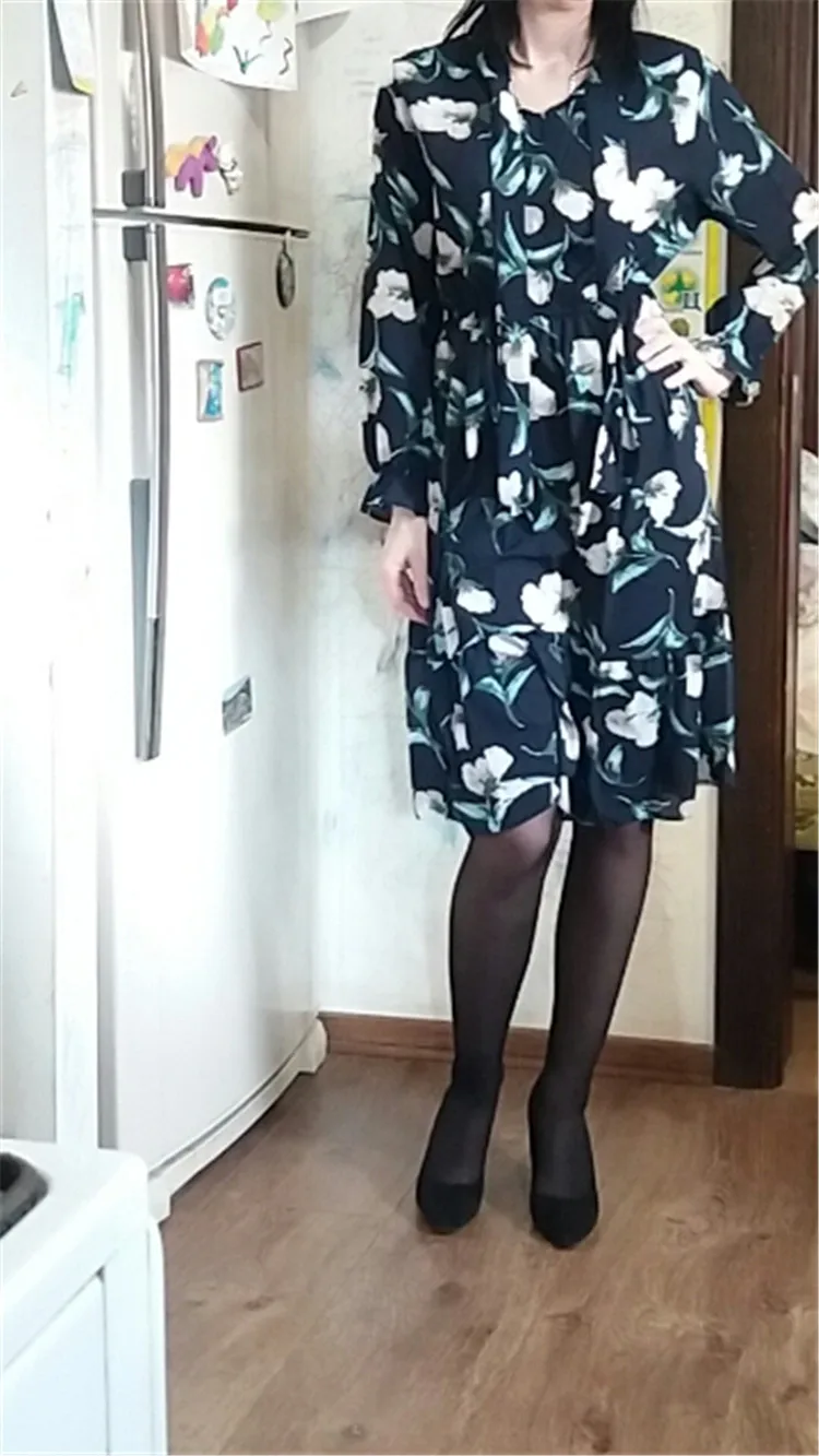 Размера плюс 2020 женские осенние платья в богемном стиле шифоновая рубашка с