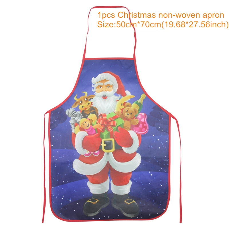 0133-1 Santa Claus Рождественские украшения для дома 1 шт. новогодний фартук Санта Клаус/Снеговик/Лось рождественские украшения для дома Navidad год - Цвет: 0133-1 Santa Claus