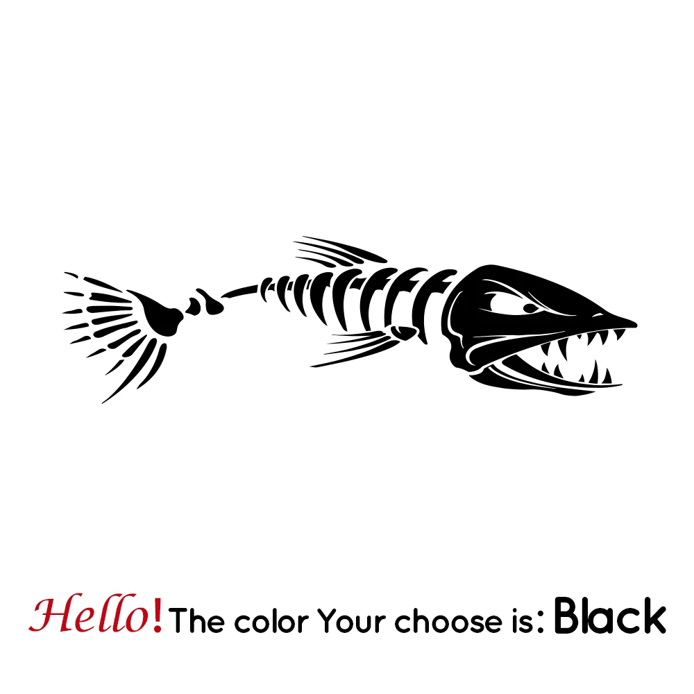 Персонализированная Автомобильная наклейка s большая в виде рыбьей кости для