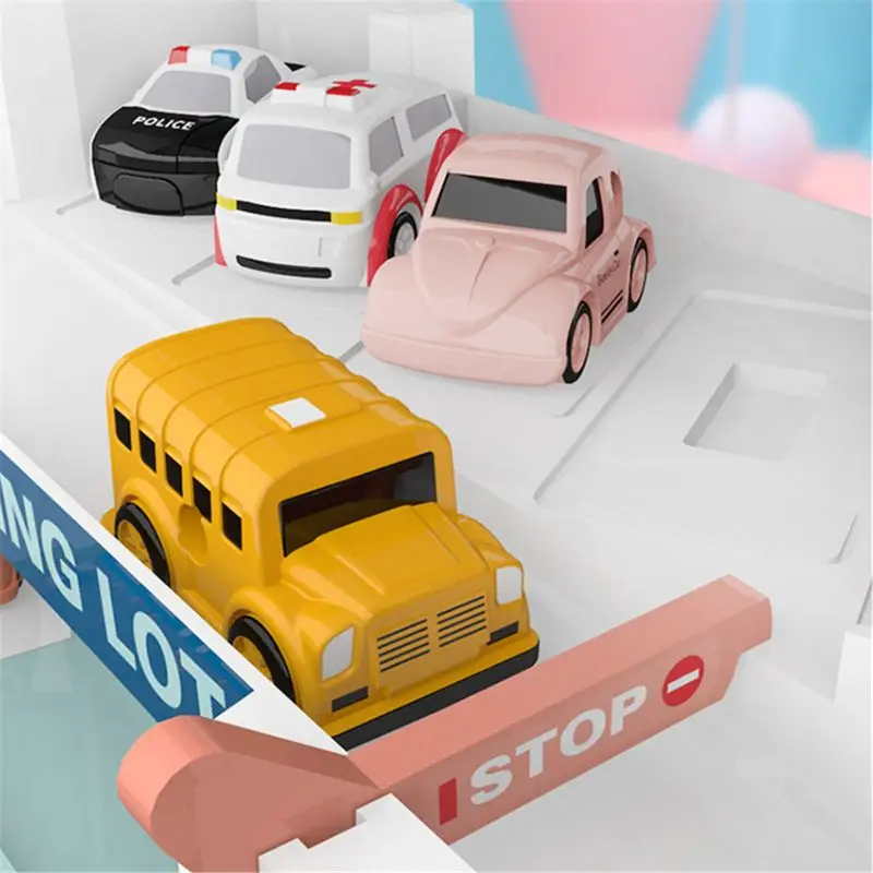 

4 Layers Parking Garage Toy With Elevator Electric&Manual Car Toy Track For Boy 4-12 Year Old Gifts