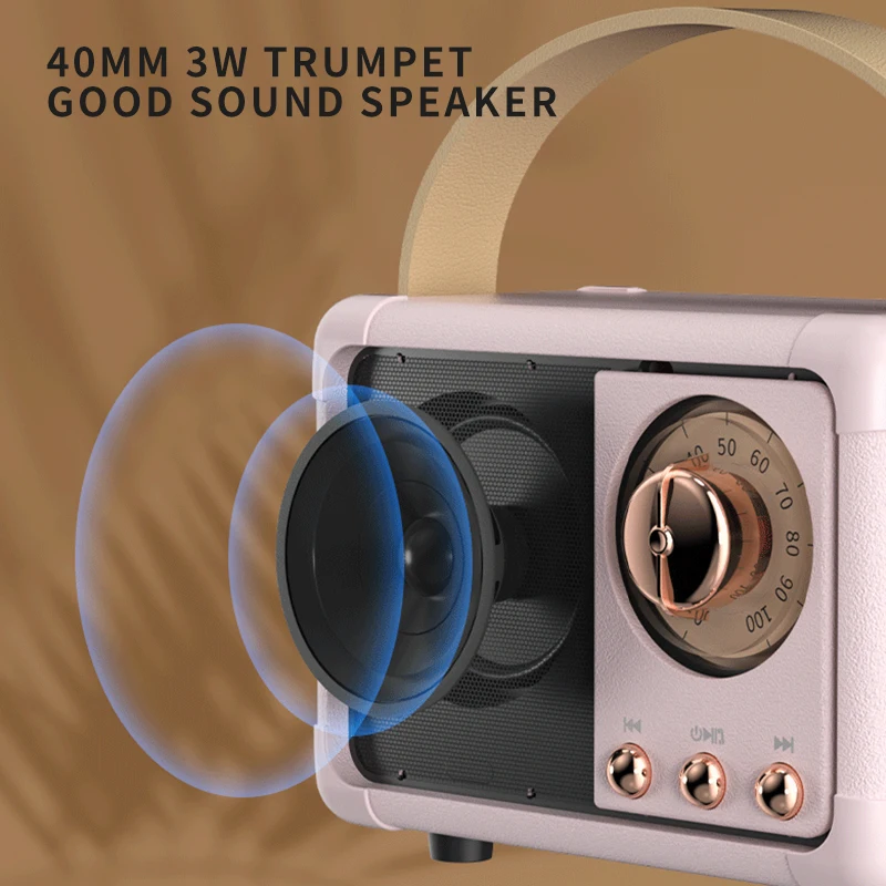 Retro Bluetooth Speaker H2 Classical FM Radio Receiver Portable Decoration Mini Speakers Travel Music Player | Электроника