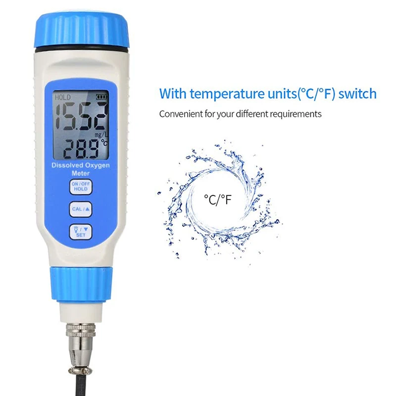 Digital Dissolved Oxygen Detector Portable Fish Pond Analyzer Pen Tester Meter Analyzers for Soil-free Ggrowing TB Sale | Инструменты