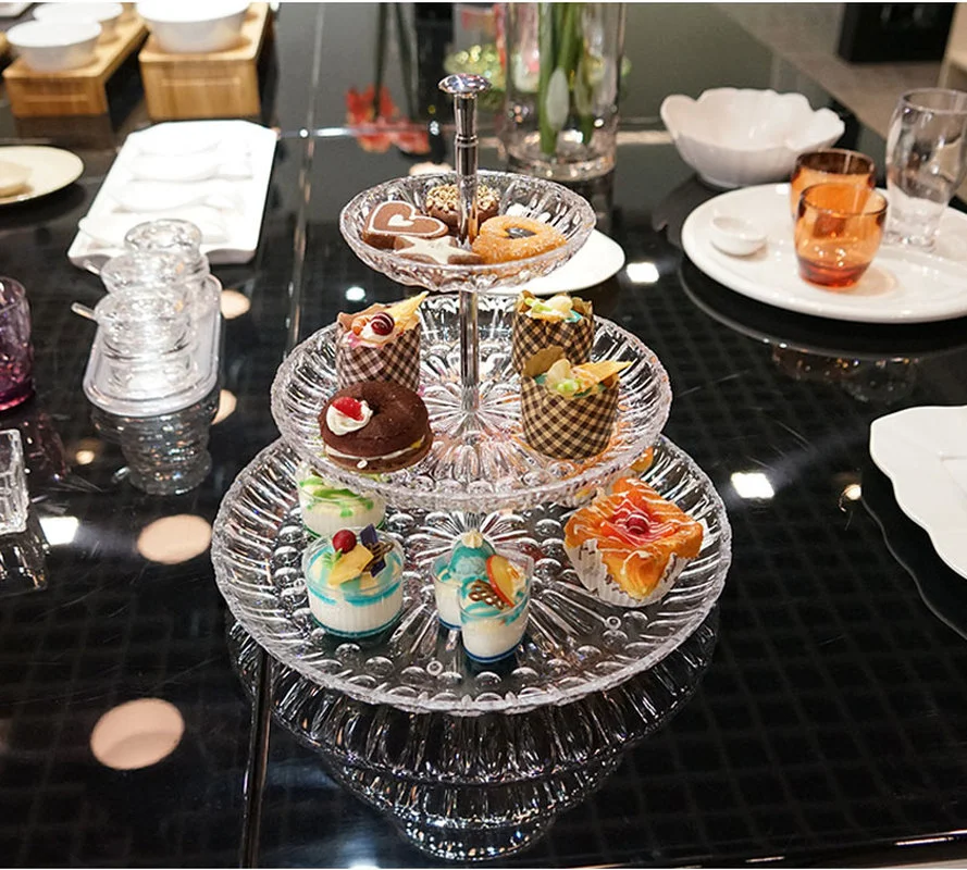 

Поднос для фруктов, Европейский Креативный многослойный поднос из поликарбоната, устойчивый к падениям и не хрупкий поднос для торта, подно...