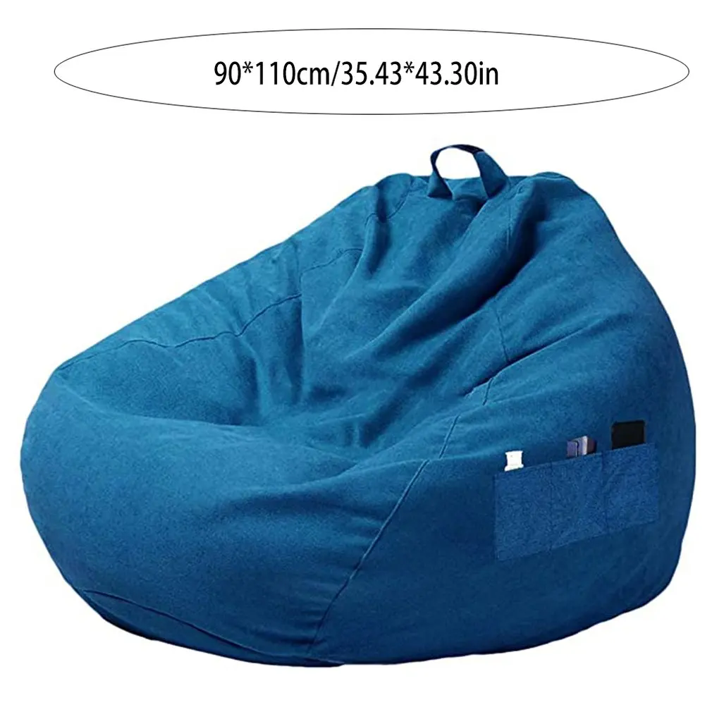 

Simple Style Ordinary bean bag sofa cover Bean Bag Chair Sofa Couch Cover Without Filler With Three Side Pockets