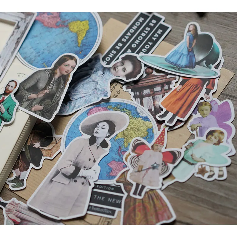 19 шт. винтажные Ephemera наклейки для скрапбукинга DIY альбом мусорный Журнал Дневник неделя счастливые украшения для ежедневника наклейки
