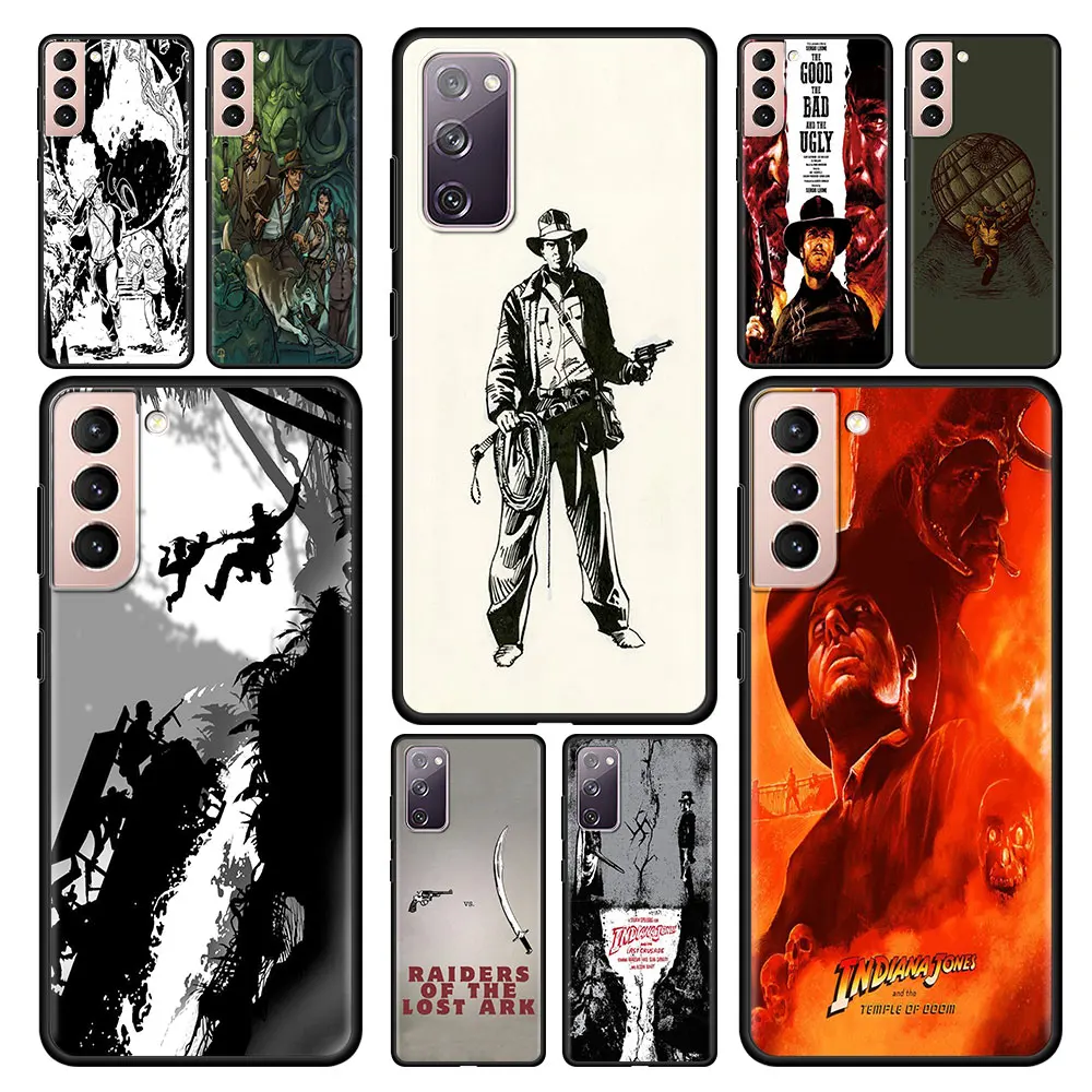 

Movie Indiana Jones Cell Phone Case for Samsung Galaxy S21 S20 FE Note 20 Ultra S10 Lite S9 Plus S8 S10e TPU Cover Coque Capa