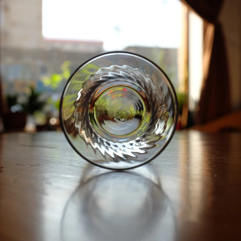 Традиционное турецкое прозрачное стекло черная чайная чашка ледяная капля