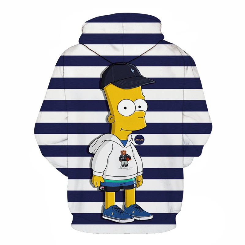 Забавный Гомер Симпсон и его сын мультфильм толстовка мужская 3D Симпсоны печать