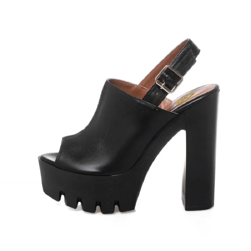 Женские босоножки с открытым носком на высоком квадратном каблуке размеры 4 8 5|sexy