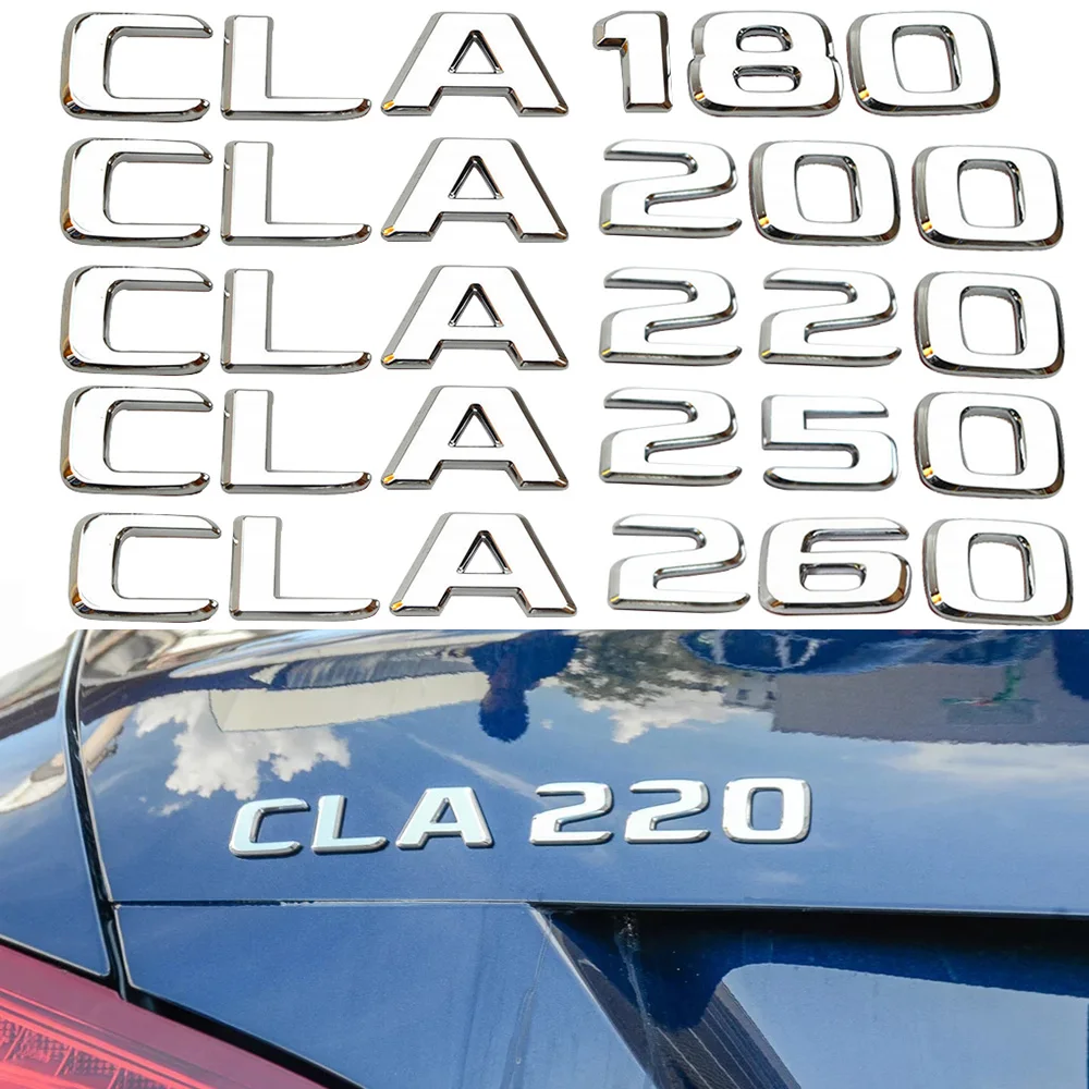 

CLA180 CLA200 CLA220 CLA250 CLA260 Trunk Rear Letter Emblem Badge Sticker 3D For Mercedes Benz AMG CLA Car Styling Accessories