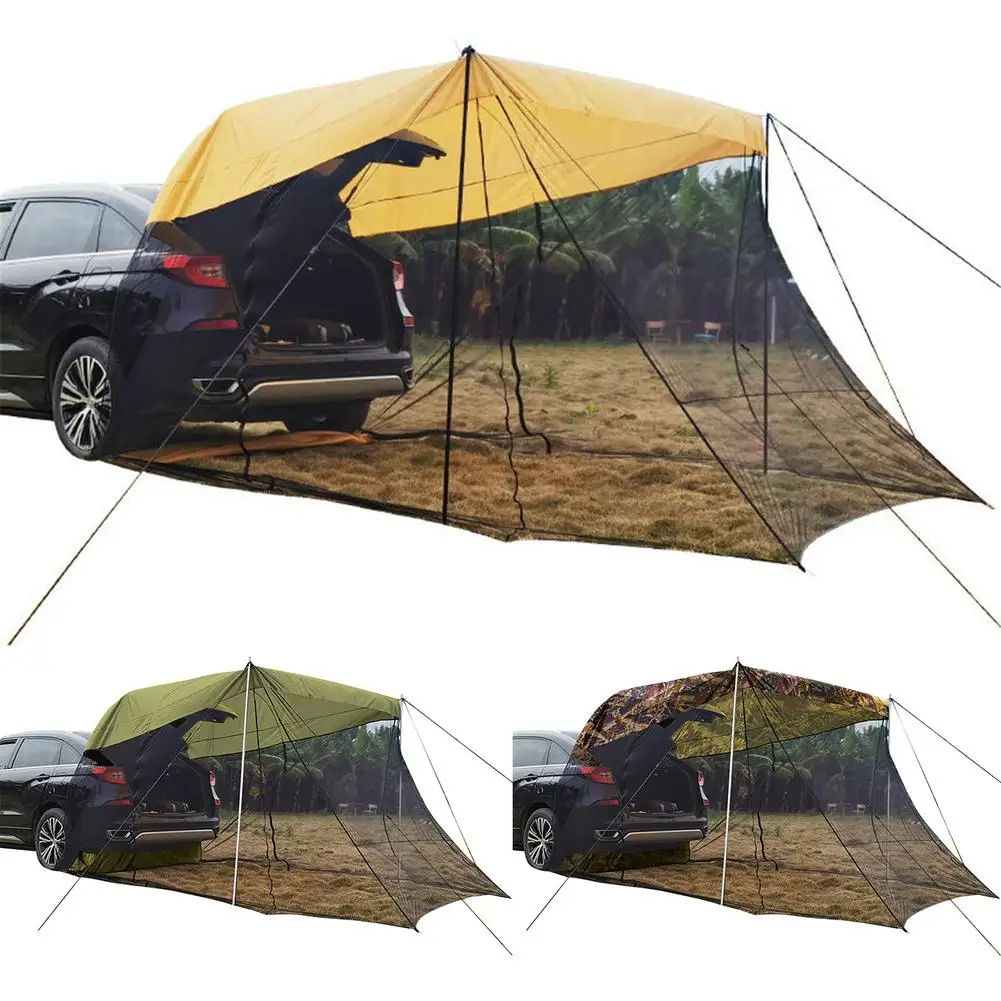 

Car Rear Extension Sunshade Tent Vehicle Trunk Side Awning Outdoor Self-driving Tour Camping Awning 210T Rainproof