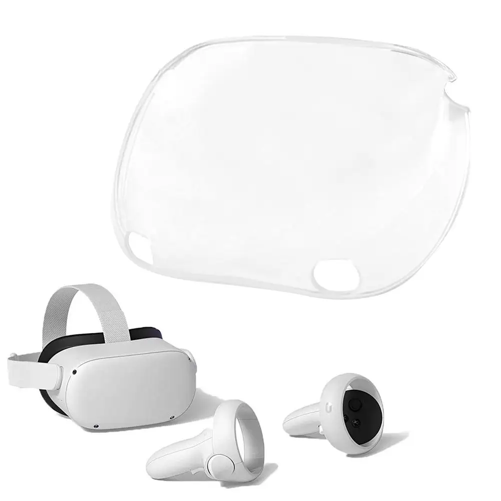 

VR Headset Front Cover For Oculus Quest 2 Dustproof Anti-scratch PE Sleeve Transparent VR Headset Protective Case Accessories