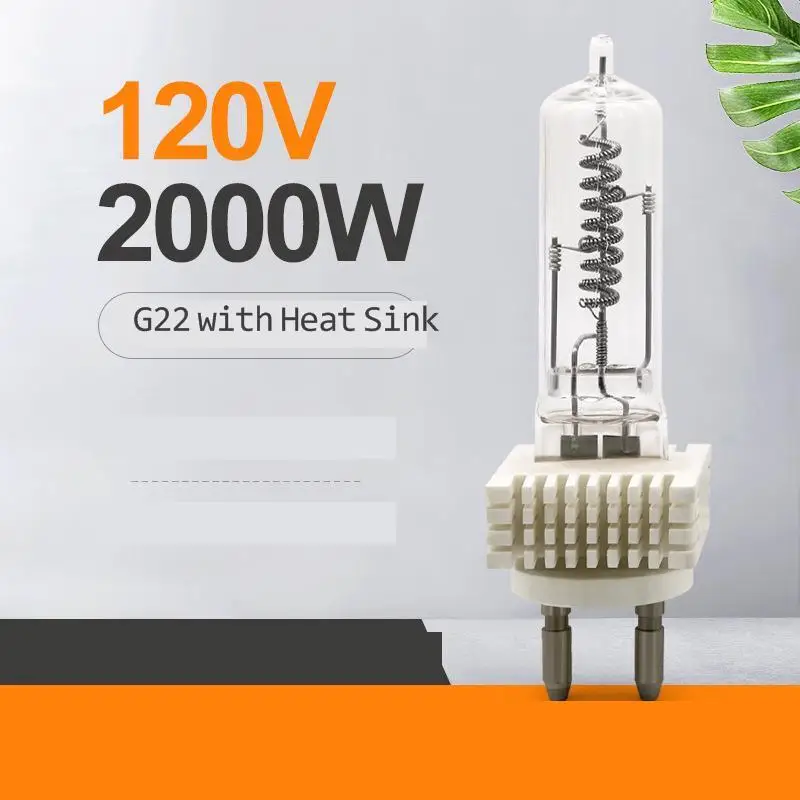 

120V 2000W G22 Halogen Quartz Lamp Film And Television Fill Lamp Backlight Lighting Instrument Halogen Tungsten Bulb